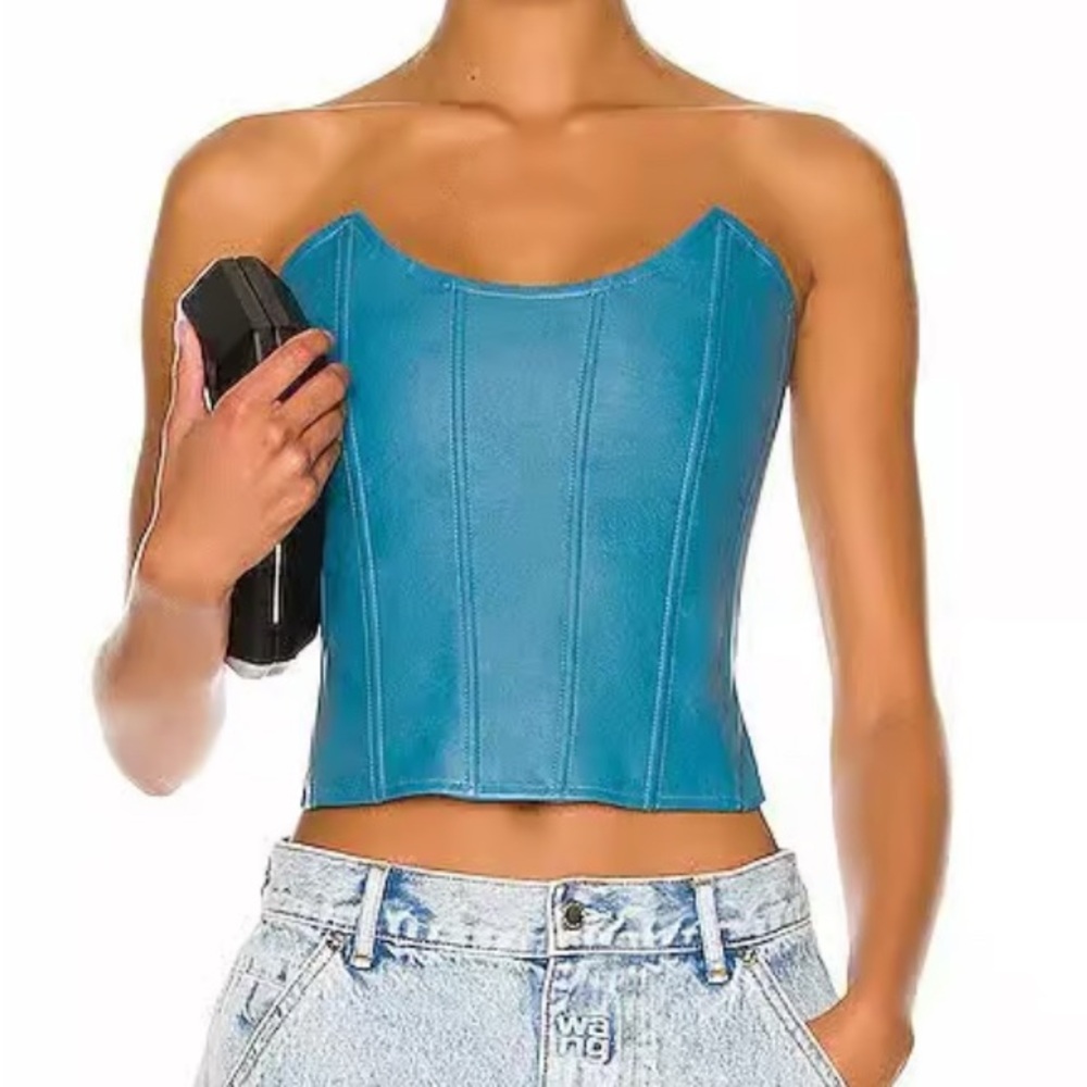 Miaou Women's Blue Corset Top